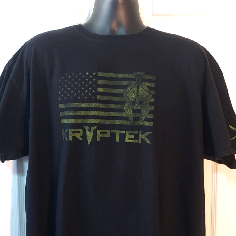 Kryptek green American flag with Trojan head...